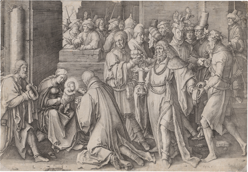 Lot 5142, Auction 128, Leyden, Lucas van, Die Anbetung der Könige
