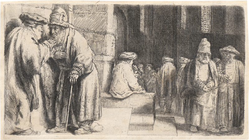 Lot 5185, Auction 128, Rembrandt Harmensz. van Rijn, Juden in der Synagoge