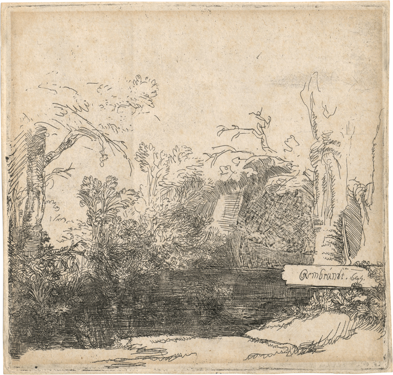Lot 5189, Auction 128, Rembrandt Harmensz. van Rijn, Het Spelonkje" - Der Kahn unter den Bäumen