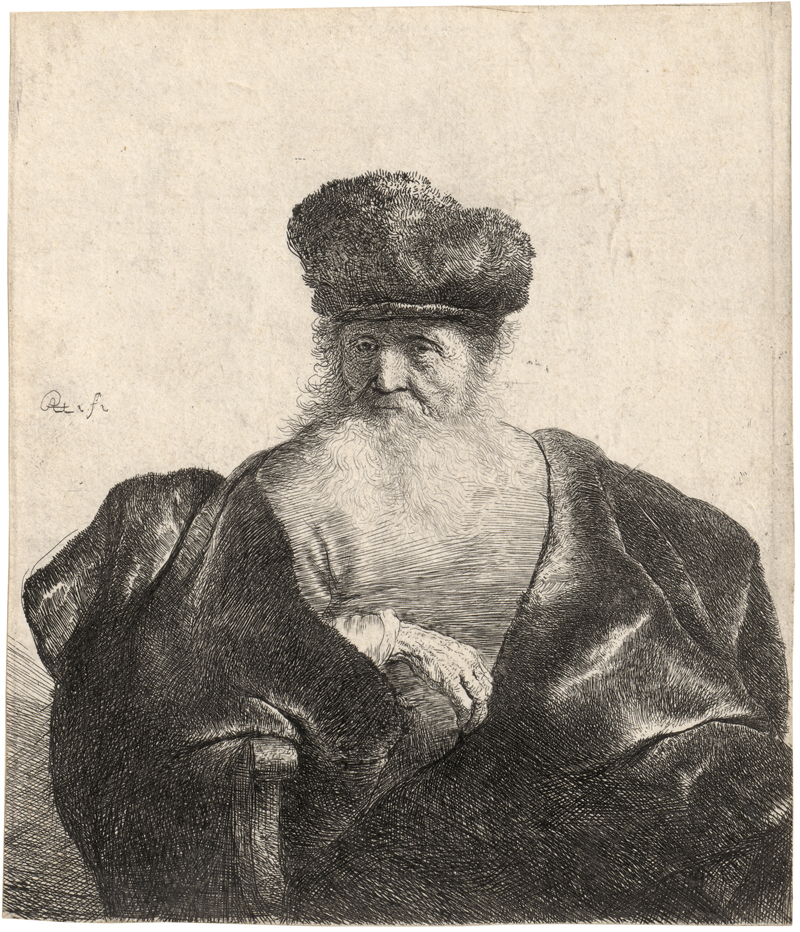 Lot 5190, Auction 128, Rembrandt Harmensz. van Rijn, Greis im weiten Samtmantel