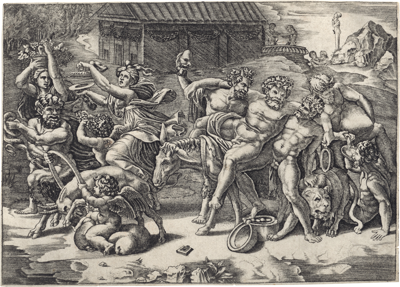 Lot 5214, Auction 128, Veneziano, Agostino, Der trunkene Silen