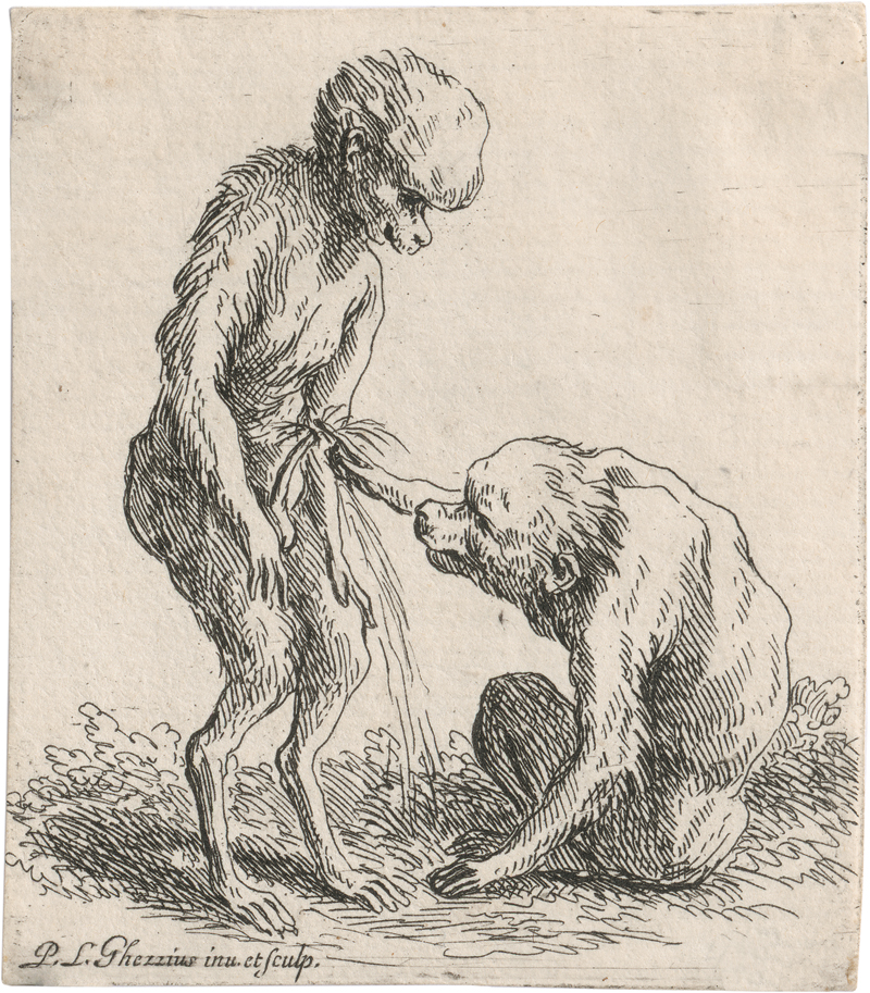 Lot 5239, Auction 128, Ghezzi, Pier Leone, Zwei Singerie Karikaturen