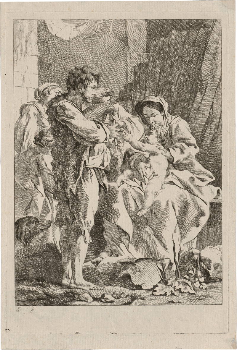 Lot 5265, Auction 128, Pierre, Jean-Baptiste Marie, Jungfrau mit dem Kind auf dem Schoß bgleitet von einem Dudelsackspieler