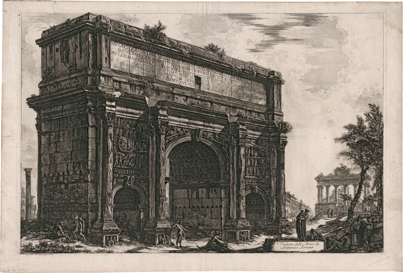 Lot 5273, Auction 128, Piranesi, Giovanni Battista, Veduta dell'Arco di Settimo Severo