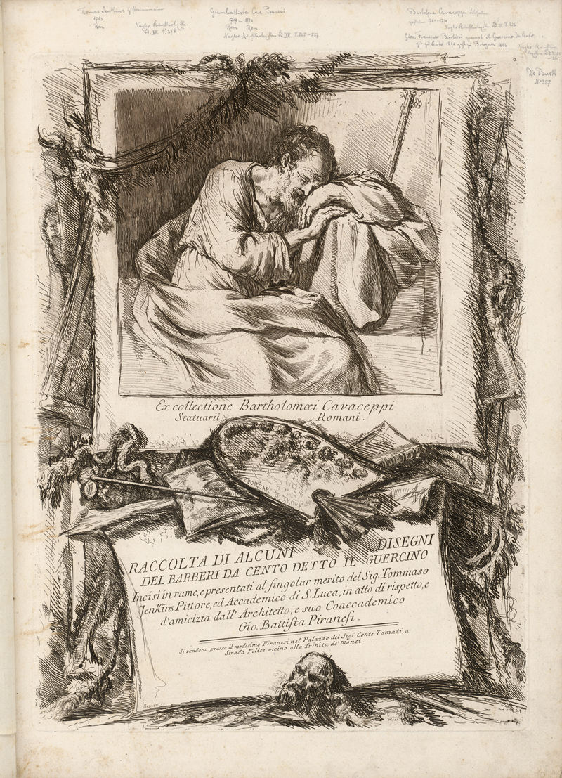 Lot 5278, Auction 128, Piranesi, Giovanni Battista, Raccolta di alcuni disegni del Barberi da Cento detto Il Guercino