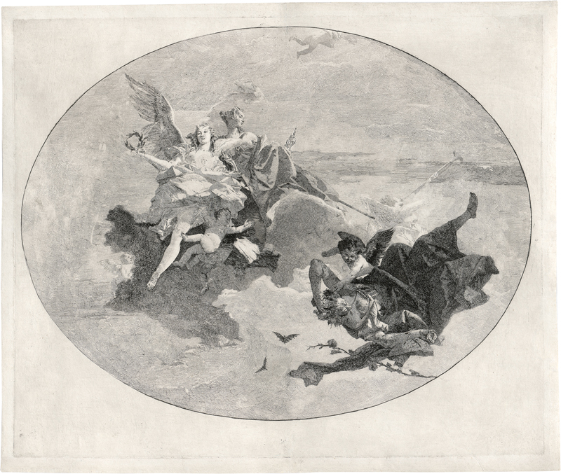 Lot 5290, Auction 128, Tiepolo, Giovanni Domenico, Die Kraft und die Weisheit verjagen die Unwissenheit