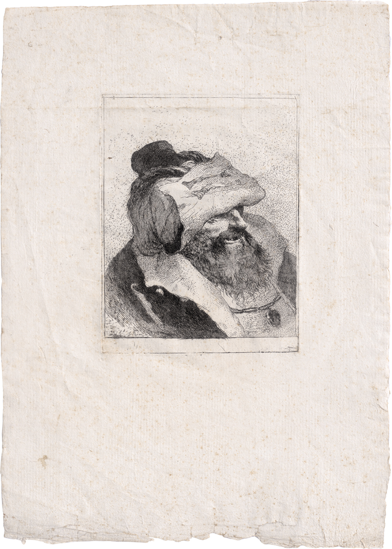 Lot 5291a, Auction  128, Tiepolo, Giovanni Domenico, Alter Mann, die Kappe in die Stirn gezogen