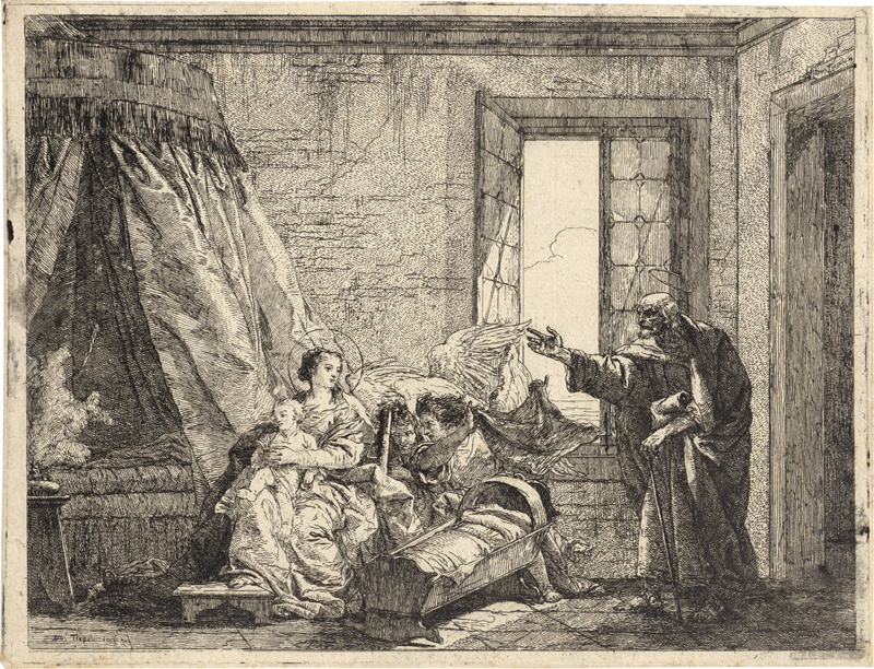 Lot 5291, Auction 128, Tiepolo, Giovanni Domenico, Joseph verkündet Maria die Flucht nach Ägypten