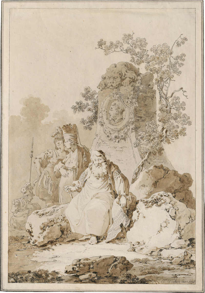Lot 5295, Auction 128, Wocher, Tiberius Dominikus, Orientalen und Soldaten in felsiger Landschaft