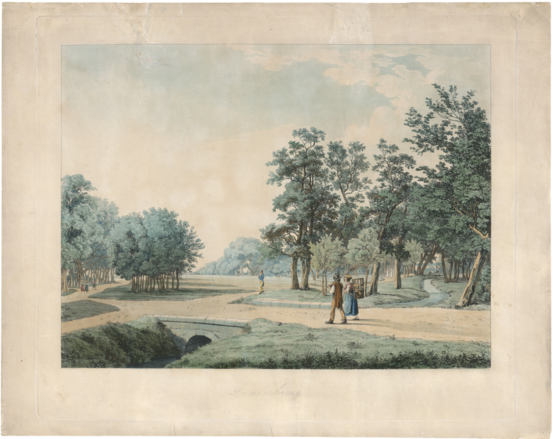 Lot 5302, Auction 128, Erhard, Johann Christoph, Ansicht der Eichen-Gruppen auf dem Wege nach dem grossen Teiche zu Laxenburg