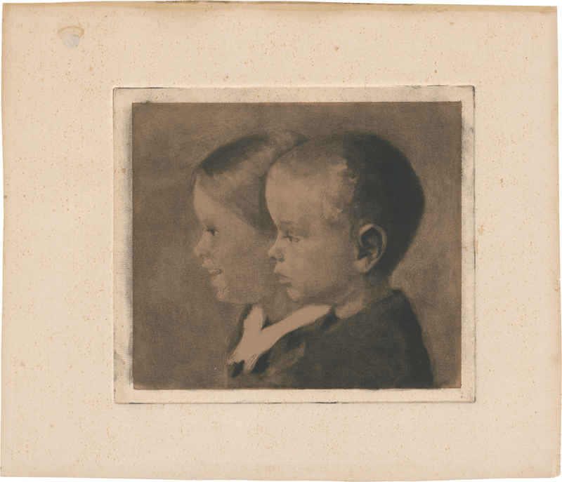 Lot 5323, Auction 128, Ilsted, Peter, Ein Junge und ein Mädchen im Profil