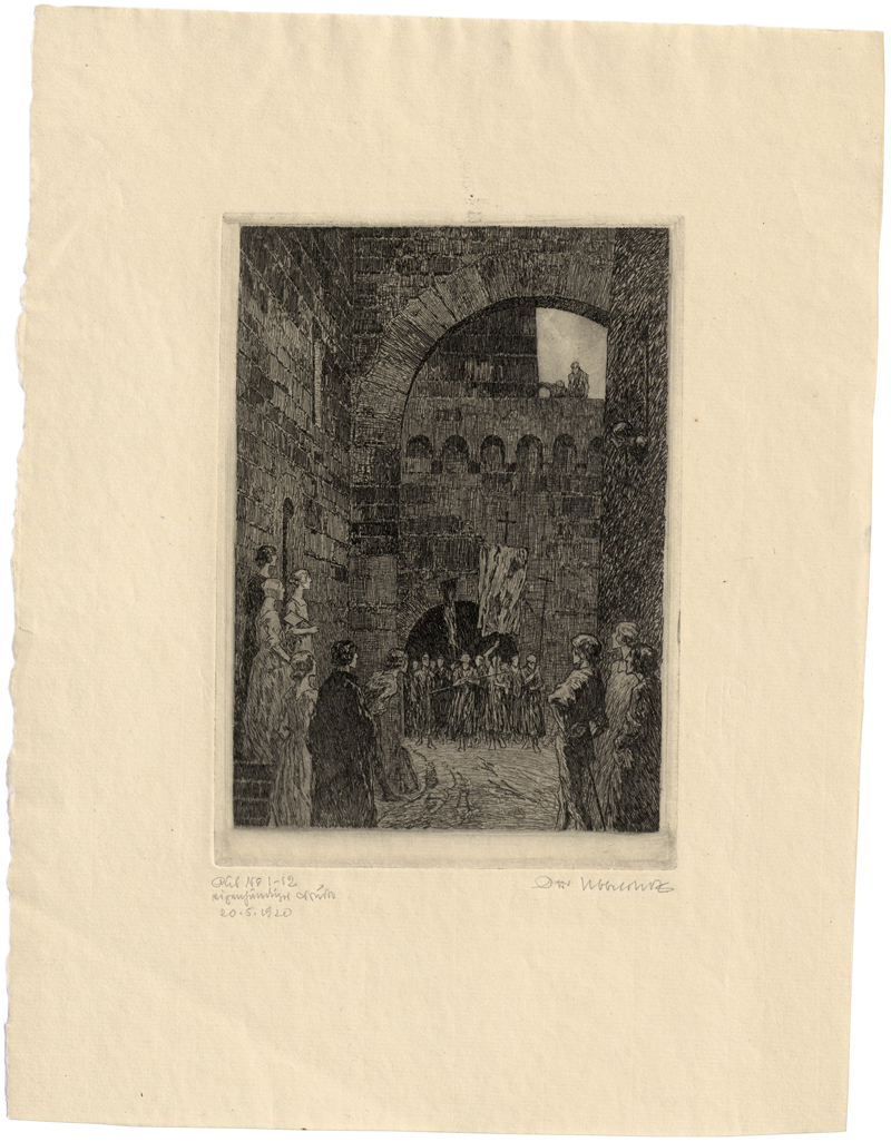 Lot 5382, Auction 128, Ubbelohde, Otto, Die Pest von Bergamo II, die Prozession