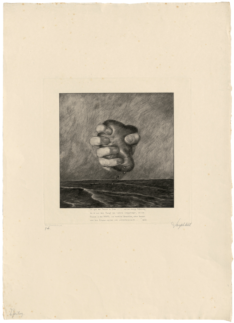 Lot 5387, Auction 128, Uhl, Joseph, Epilog, "So geht der Mensch zu Ende..."