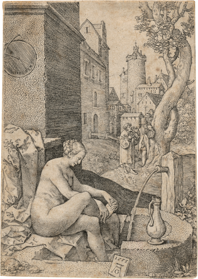 Lot 5395, Auction 128, Aldegrever, Heinrich, Susanna wird von den Alten überrascht