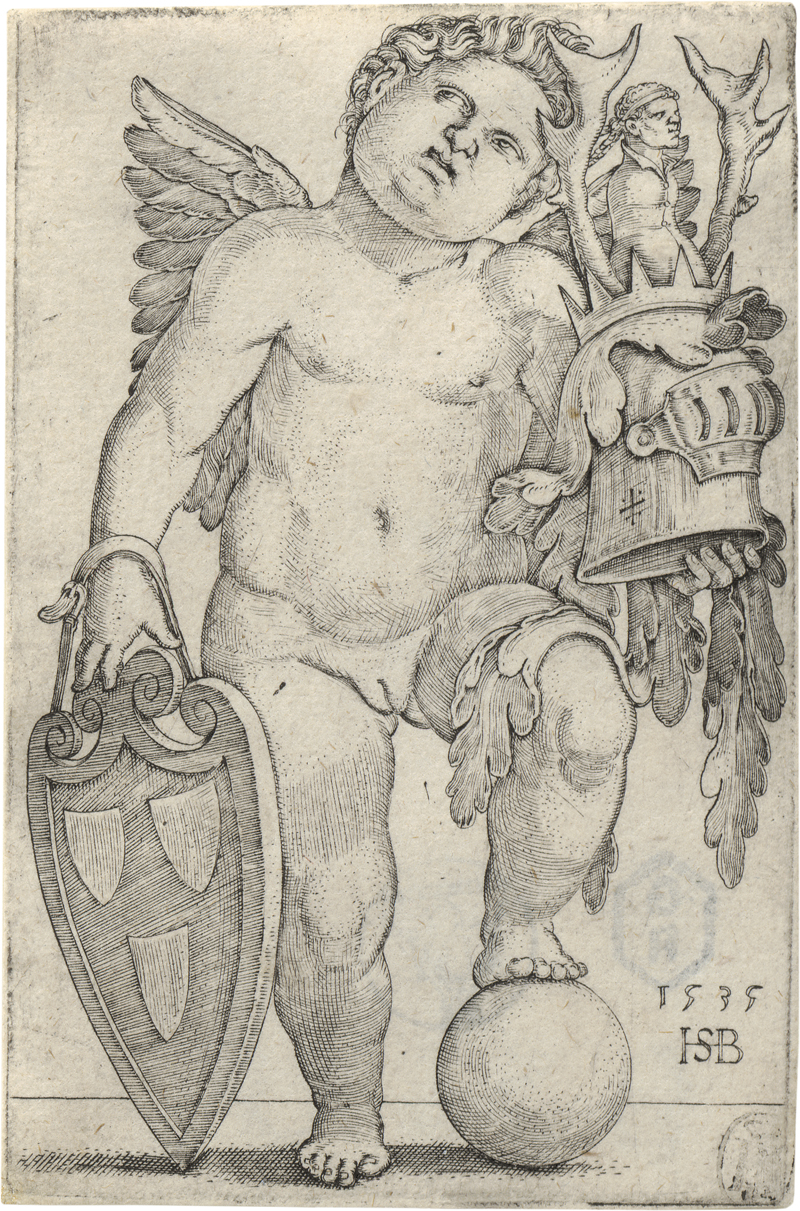 Lot 5409, Auction 128, Beham, Sebald, Weiblicher Genius mit dem Wappen