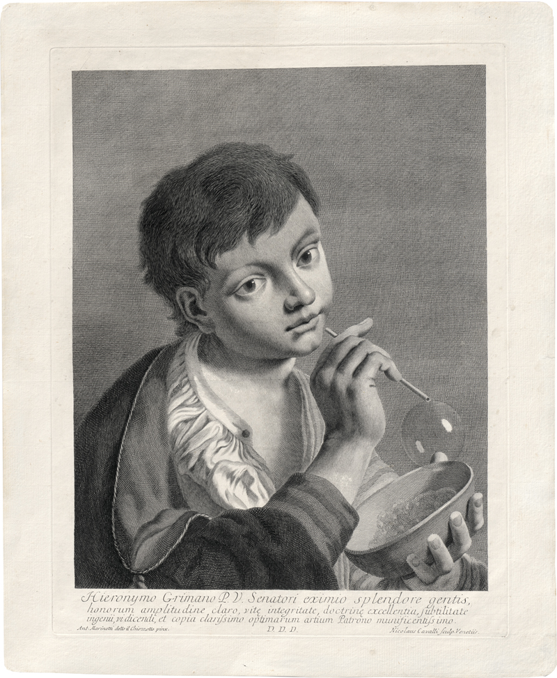 Lot 5444, Auction  128, Cavalli, Niccolò, Die gefangene Maus; Junge, der Seifenblasen macht