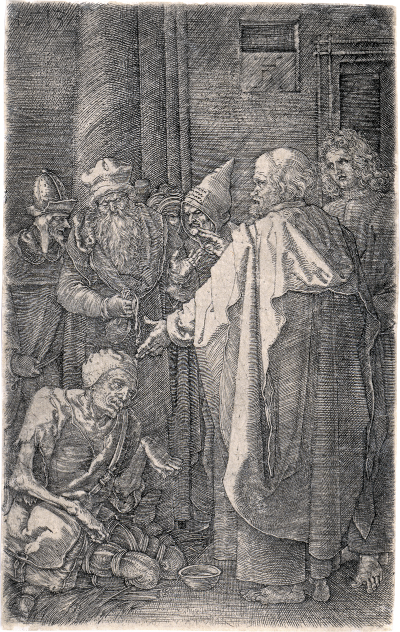 Lot 5454, Auction  128, Dürer, Albrecht, Petrus und Johannes heilen den Lahmen
