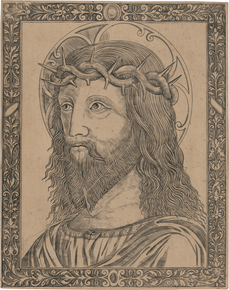 Lot 5473, Auction 128, Florentinisch oder Lombardisch, um 1490-1510. Christus mit der Dornenkrone und Heiligenschein