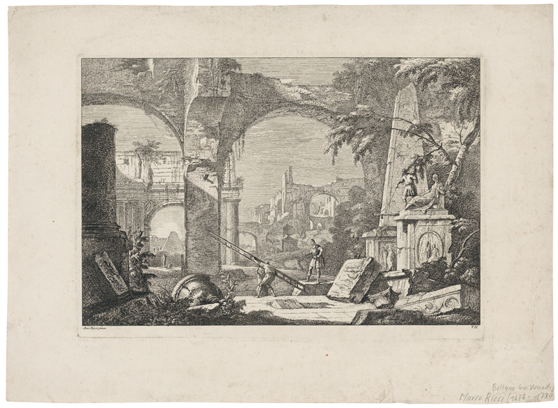 Lot 5475, Auction 128, Fossati, Antonio David, Architekturcapriccio mit antiken Ruinen und Staffage
