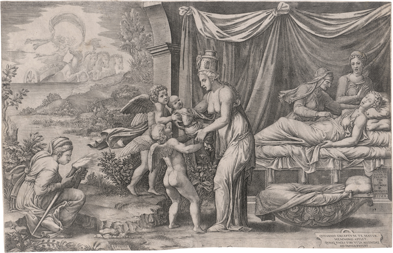 Lot 5480, Auction  128, Ghisi, Giorgio, Die Allegorie der Geburt