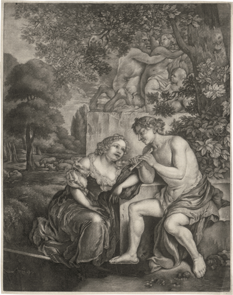 Lot 5512, Auction 128, Groot II, Johannes de, Pastorale Landschaft mit Flöte spielendem Hirten mit junger Dame