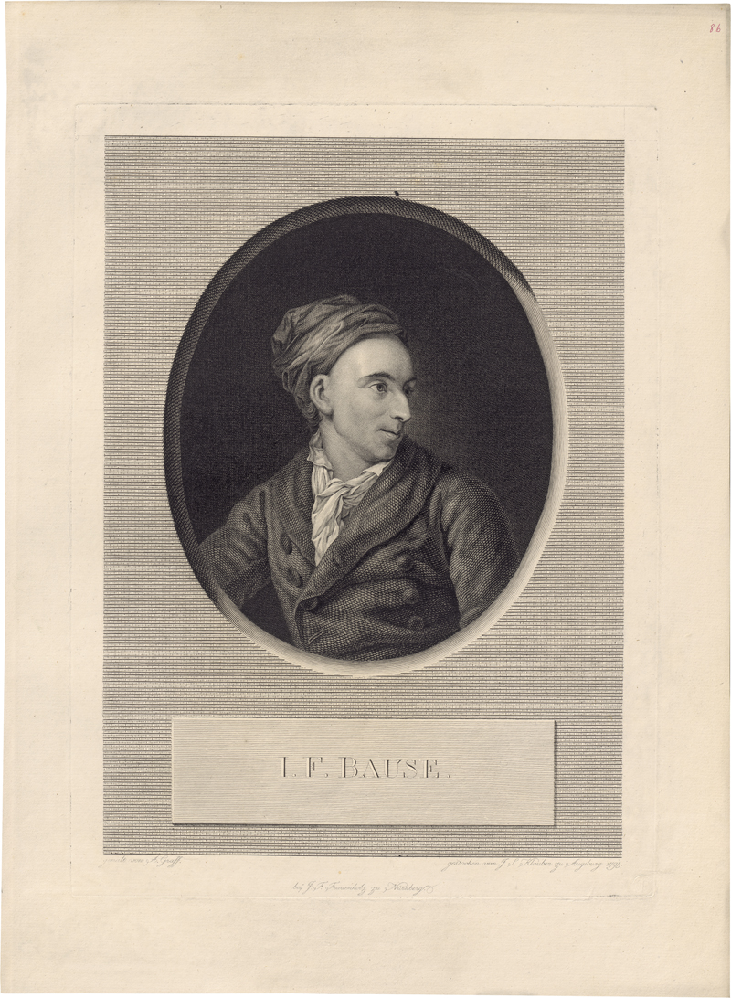 Lot 5528, Auction 128, Klauber, Ignatz Sebastian, Bildnis des Kupferstechers Johann Friedrich Bause