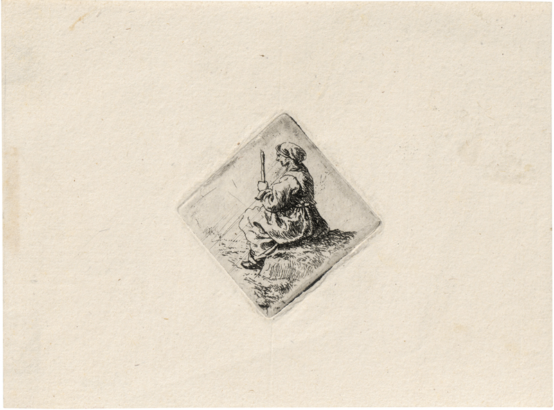 Lot 5532, Auction 128, Laer, Pieter de, Sitzende Frau auf einer Grasbank