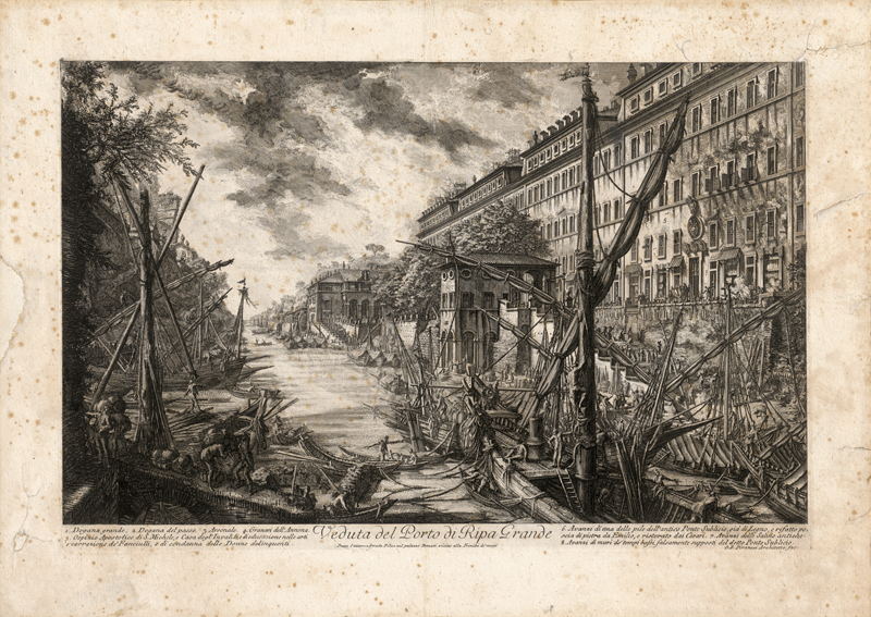 Lot 5582, Auction 128, Piranesi, Giovanni Battista, Veduta del Porto di Ripa Grande