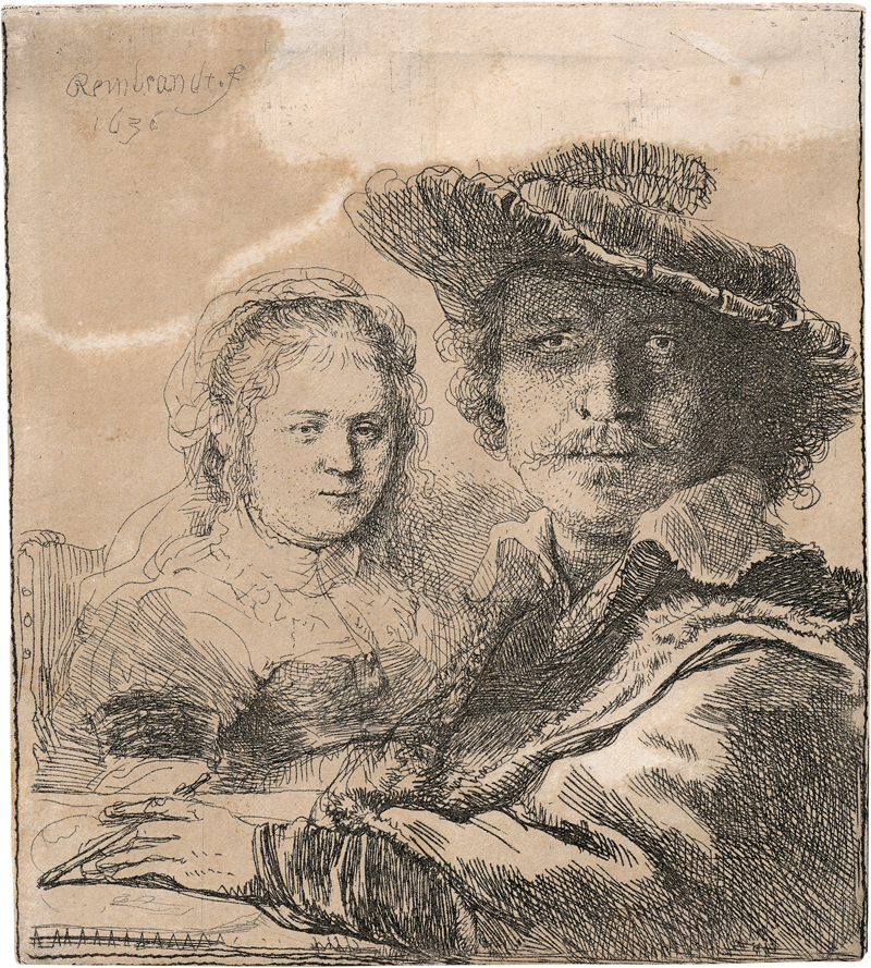 Lot 5592, Auction  128, Rembrandt Harmensz. van Rijn, Selbstbildnis mit Saskia. 