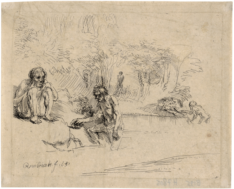 Lot 5604, Auction 128, Rembrandt Harmensz. van Rijn, Die badenden Männer ("De zwemmertjes")