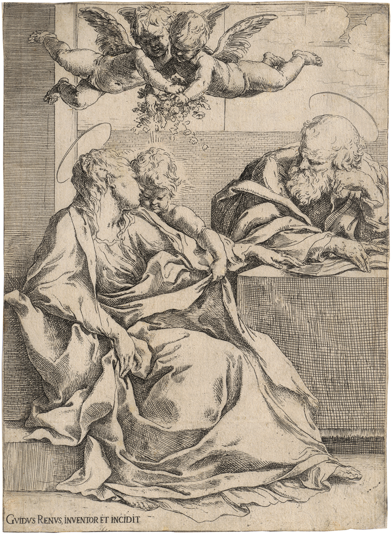 Lot 5611, Auction 128, Reni, Guido, Die Heilige Familie mit einem Relief im Hintergrund