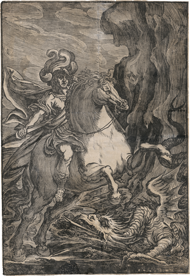 Lot 5627, Auction 128, Scolari, Giuseppe, Der hl. Georg im Kampf mit dem Drachen
