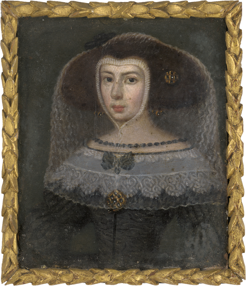 Lot 6012, Auction 128, Nordeuropäisch, 17. Jh. Bildnis einer Dame im schwarzen Kleid mit breitem Spitzenkragen und Schleier