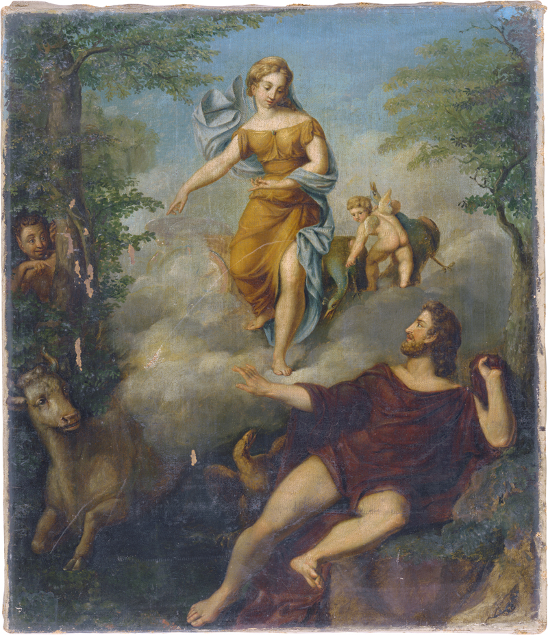 Lot 6045, Auction  128, Niederländisch, 18. Jh. Juno erbittet die Kuh Io von Jupiter als Geschenk