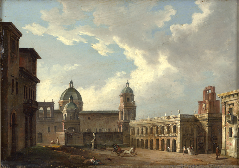 Lot 6059, Auction  128, Canella, Giuseppe - zugeschrieben, Ansicht der Piazza della Repubblica in Mazara del Vallo an der Westküste Siziliens