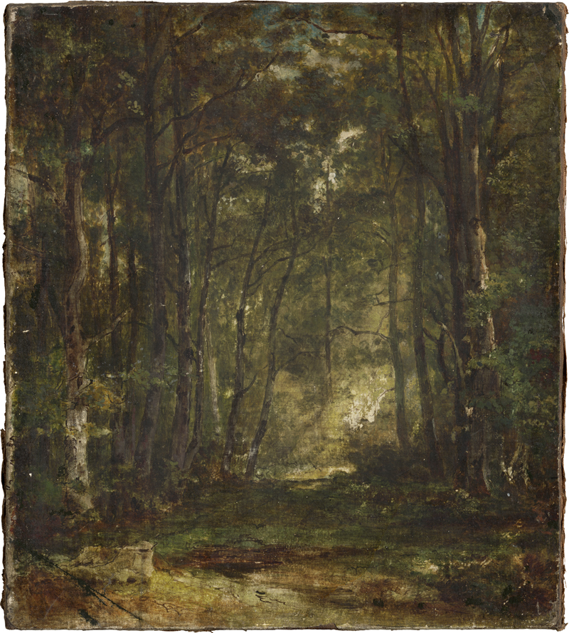 Lot 6093, Auction  128, Deutsch, um 1800. Waldweg, am Ende eine Lichtung