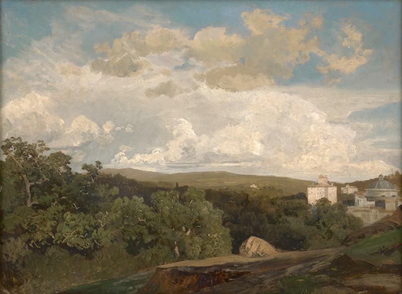 Lot 6118, Auction  128, Deutsch, um 1840. Wolkenhimmel über Ariccia