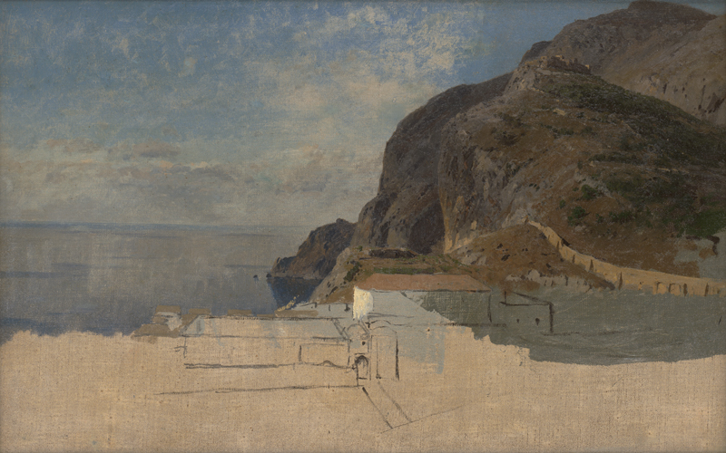 Lot 6119, Auction  128, Schuster, Rudolf Heinrich, Die Küste von Capri bei Marina Piccola mit Blick auf die Certosa di San Giacomo