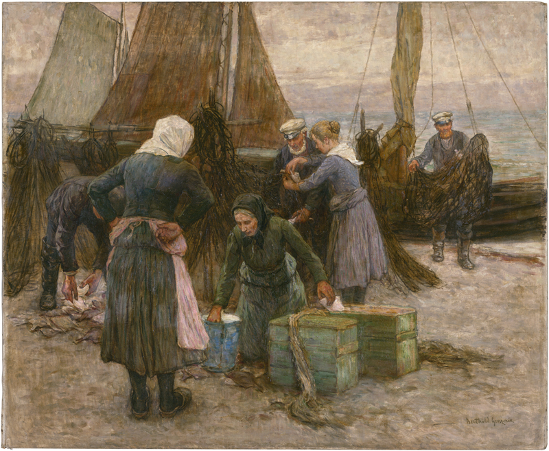 Lot 6150, Auction 128, Genzmer, Berthold, Ankunft der Ostsee-Fischer