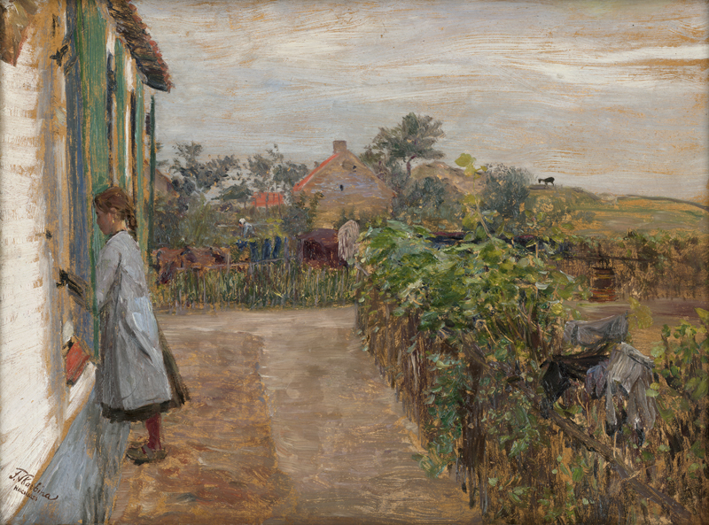 Lot 6175, Auction  128, Skarbina, Franz, Mädchen am Gartenfenster