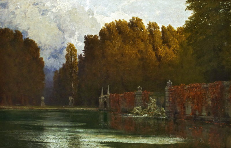 Lot 6222, Auction  128, Roeder, Max, Herbstliche Parklandschaft mit Wasserspiegel
