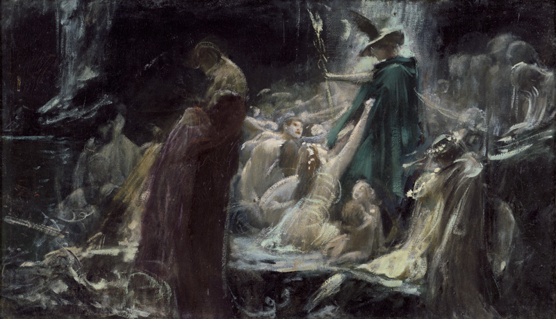 Lot 6223, Auction  128, Hirémy-Hirschl, Adolf, Die Seelen am Ufer des Acheron
