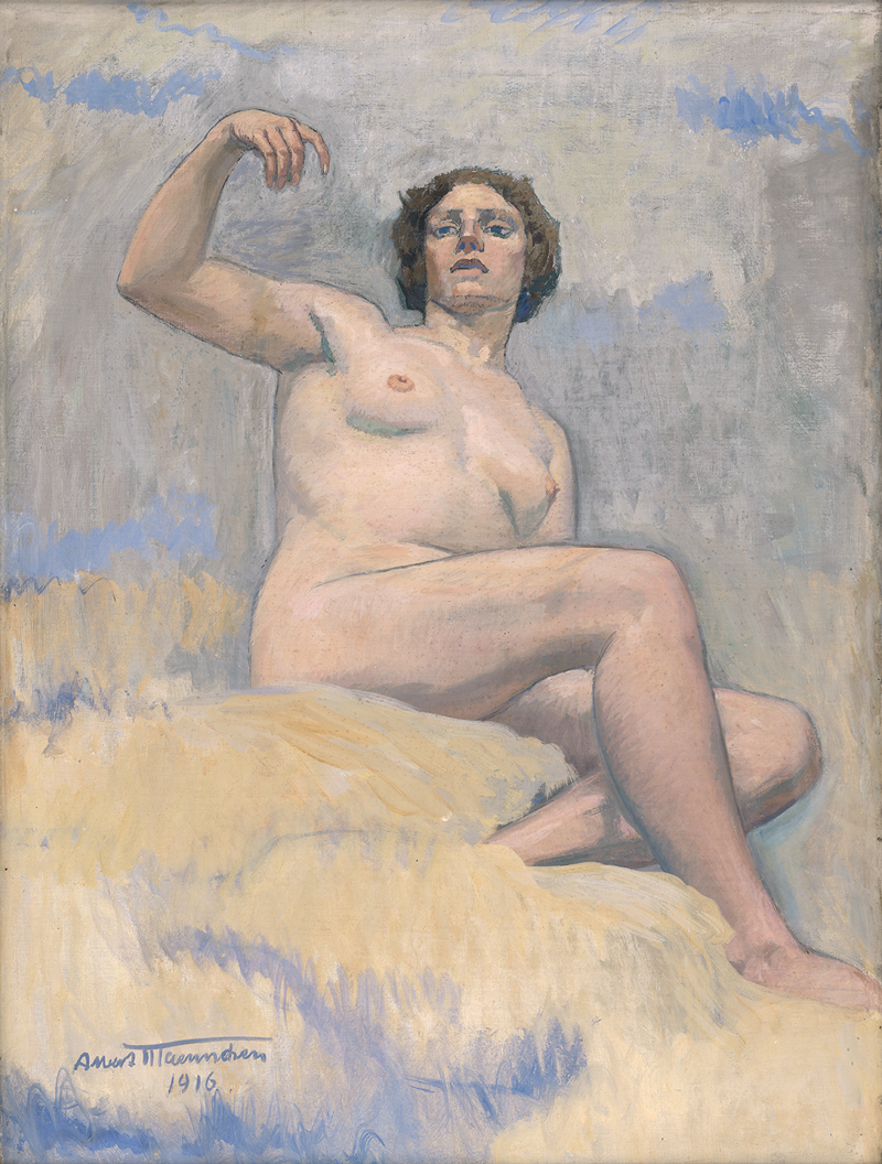 Lot 6234, Auction  128, Maennchen, Albert, Weibliche Allegorie, auf Wolken thronend