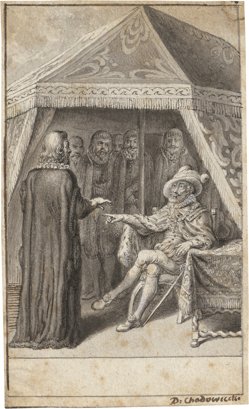 Lot 6518, Auction 128, Chodowiecki, Daniel Nikolaus, Wallenstein Herzog von Friedland vor Stralsund