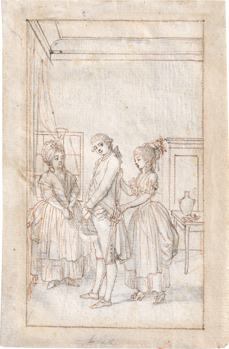 Lot 6525, Auction 128, Chodowiecki, Daniel Nikolaus, Die Quelle der Bekanntschaft: Klärchen und Karl in der Stube