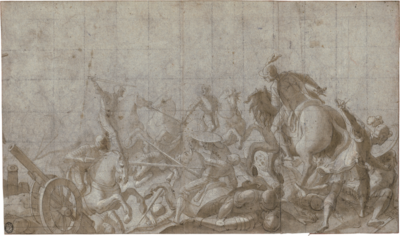 Lot 6594, Auction 128, Italienisch, spätes 16. Jh. Reiterschlacht