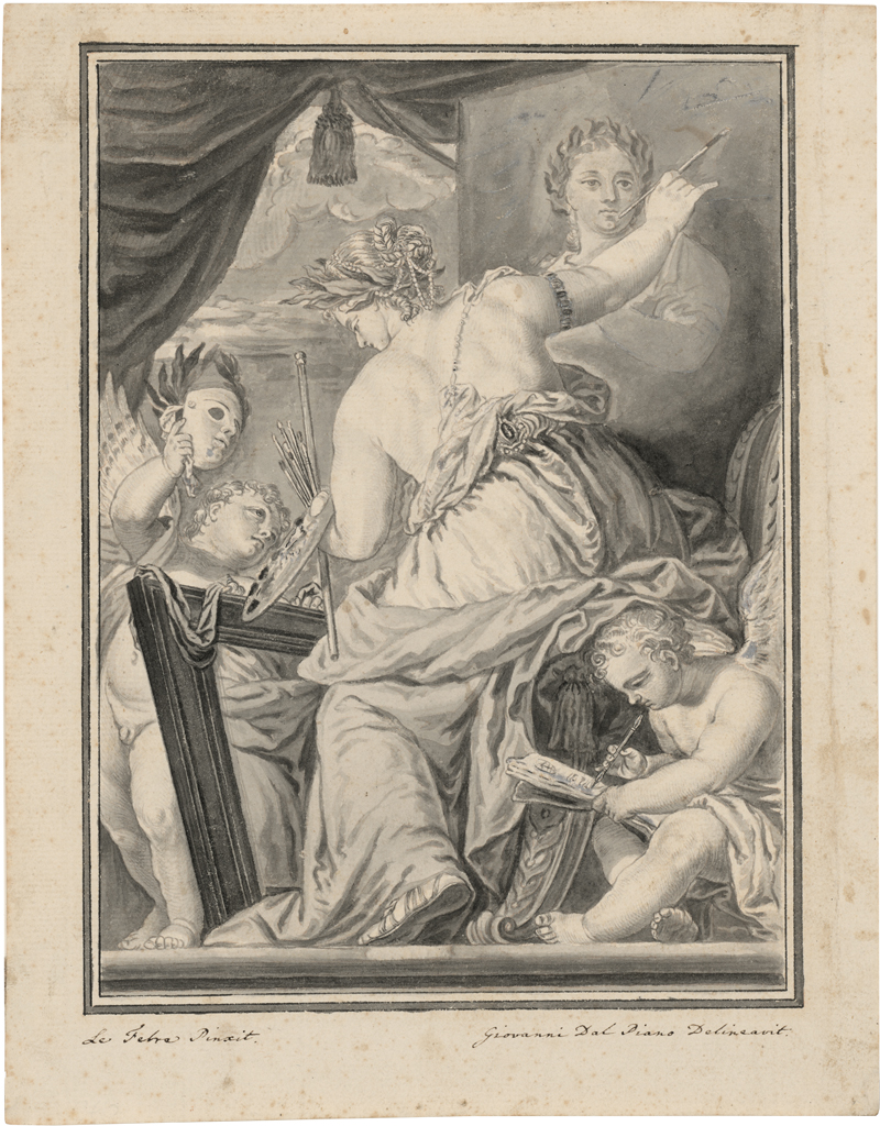 Lot 6616, Auction  128, Piane, Giovanni Maria, Allegorie der Malerei; Allegorie der Wissenschaft