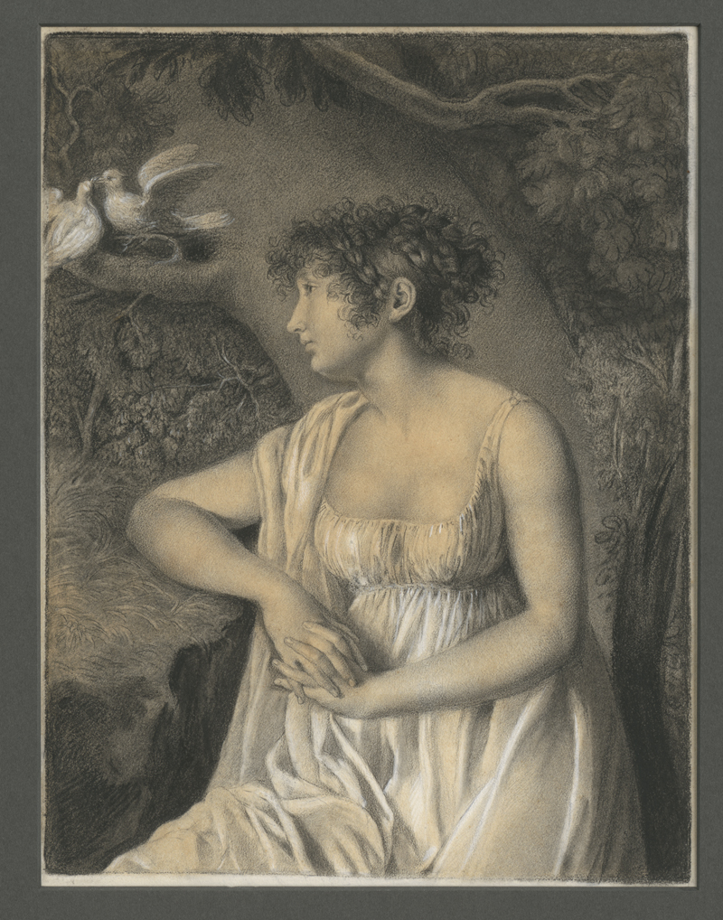 Lot 6648, Auction 128, Vallin, Jacques Antoine, Eine sinnende junge Frau, unter einem Baum mit zwei sich neckenden Tauben sitzend