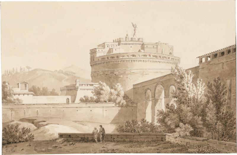Lot 6660, Auction  128, Bourgeois du Castelet, Constant, Blick auf die Engelsburg; Blick vom Palatin auf den Campanile von Santa Francesca Romana und das Colosseum
