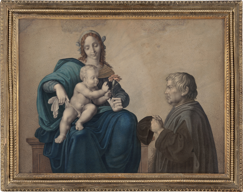Lot 6666, Auction 128, Bury, Johann Friedrich, Madonna mit Kind und Stifter.